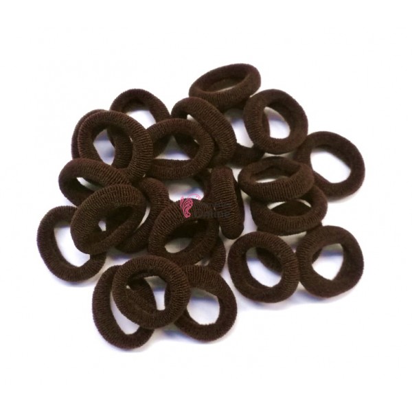 Elastice pentru codite Cod EL033AA, set 25 bucati Maro Inchis